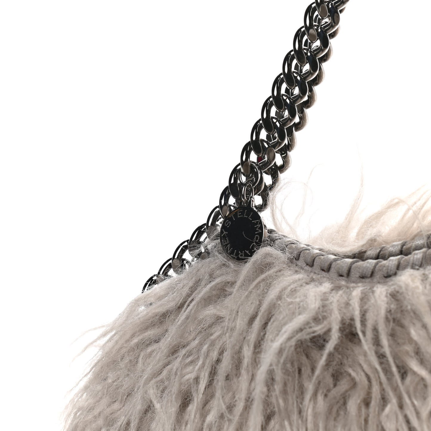 Eco Fur Mini Falabella Tote Grey