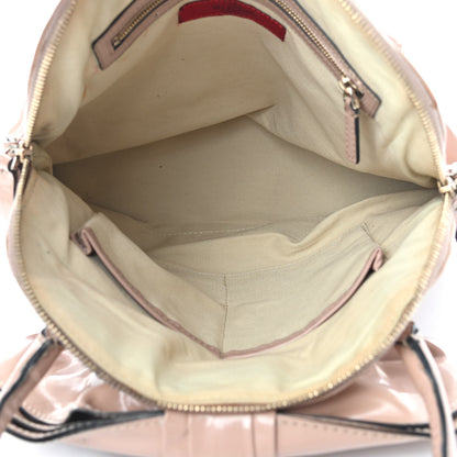 Valentino Garavani Patent Lacca Bow Dome Tote Blush 5 of 13