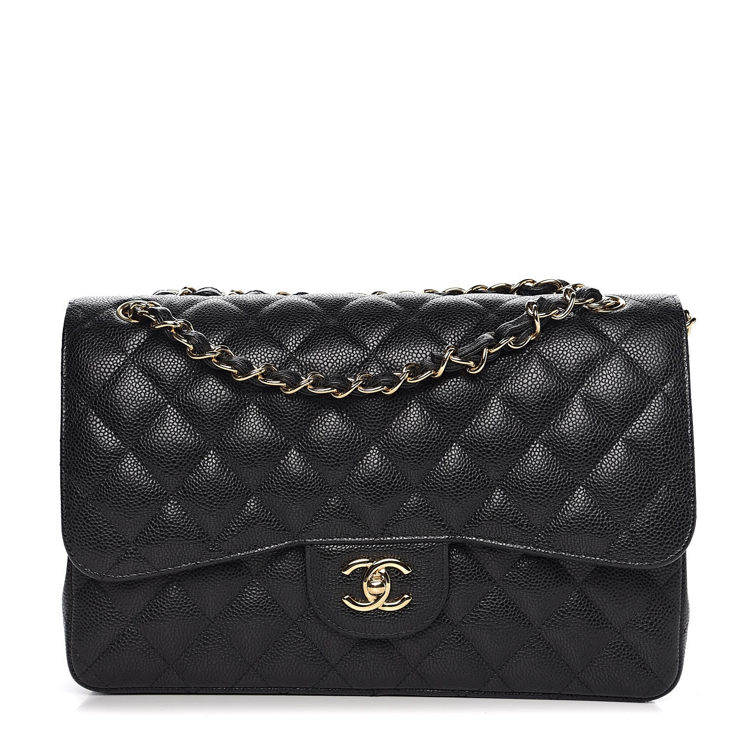 Chanel Caviar Quilted Jumbo Double Flap Black 1 of 11