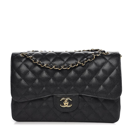 Chanel Caviar Quilted Jumbo Double Flap Black 1 of 11