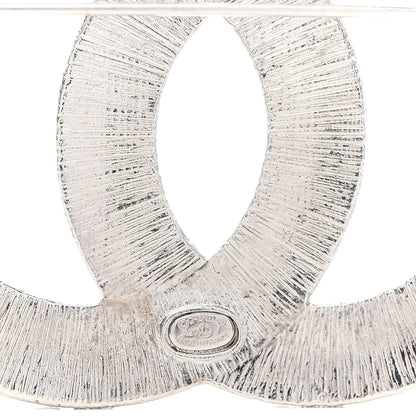 Chanel Baguette Crystal CC Brooch Silver 4 of 5