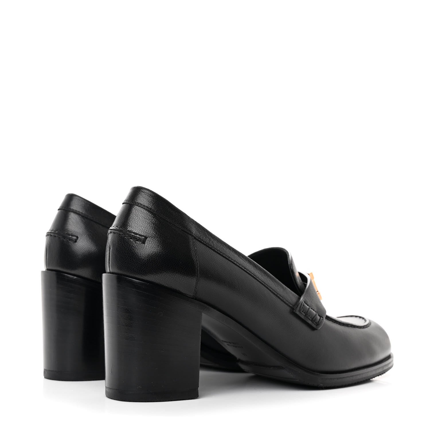 Hermes Goatskin Womens Dauphine 70 Moccasin Loafers 41 Black 4 of 9