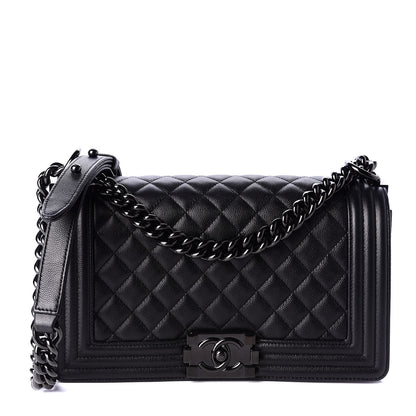 Chanel Caviar Quilted Medium Boy Flap So Black 1 of 12