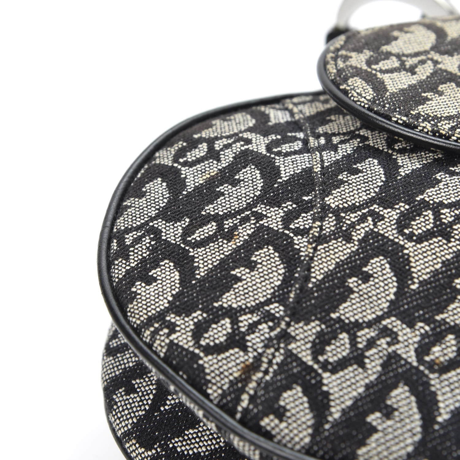 Christian Dior Monogram Saddle Bag Black 8 of 11