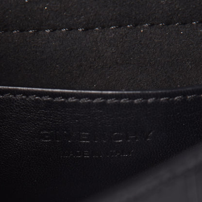 Givenchy Calfskin Crocodile Embossed Mini Nobile Shoulder Bag Black 6 of 11