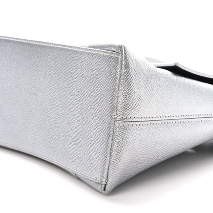 Balenciaga Metallic Soft Textured Calfskin Small Downtown Shoulder Bag Silver 10 of 10