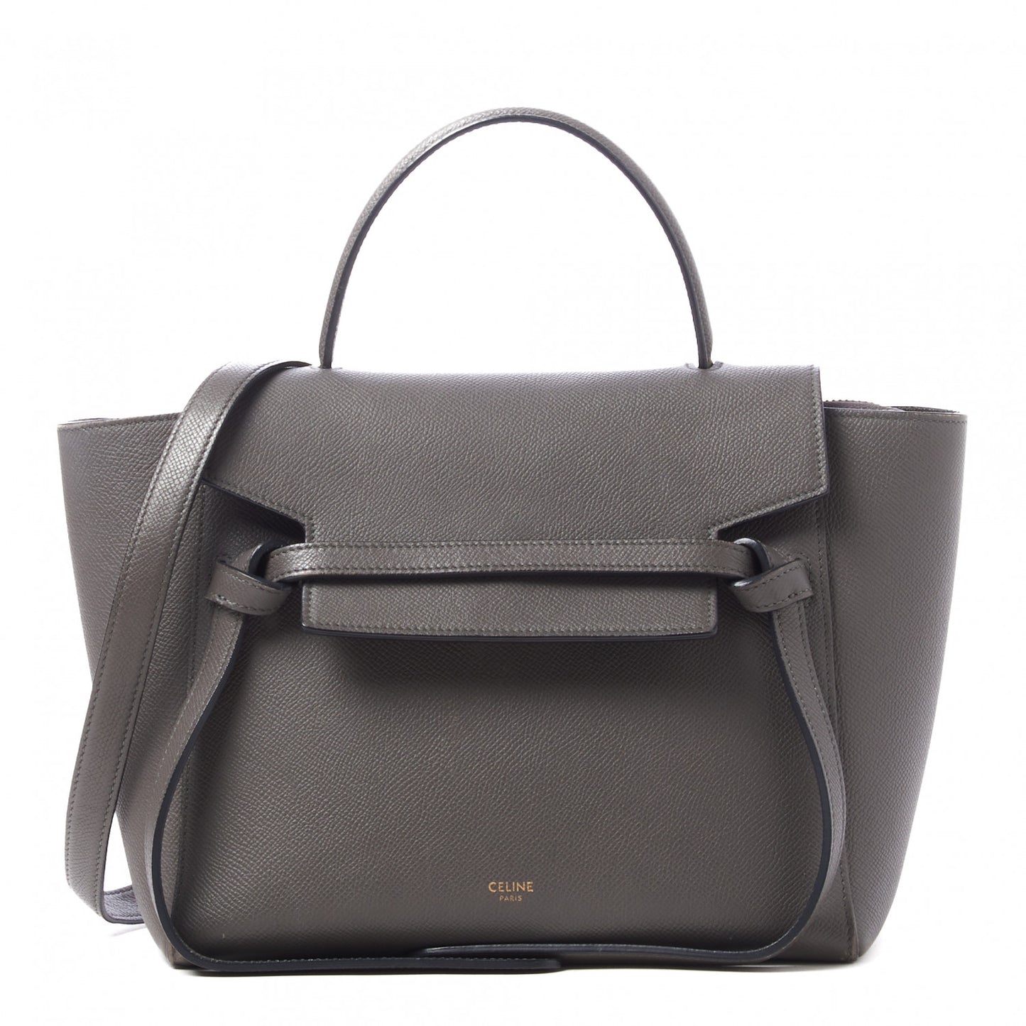 Baby Grained Calfskin Micro Belt Bag Grey