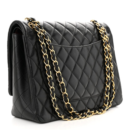 Chanel Lambskin Quilted Maxi Double Flap Black 3 of 14