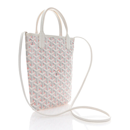 Goyard Goyardine Poitiers Claire Voie Tote White Pink 3 of 13