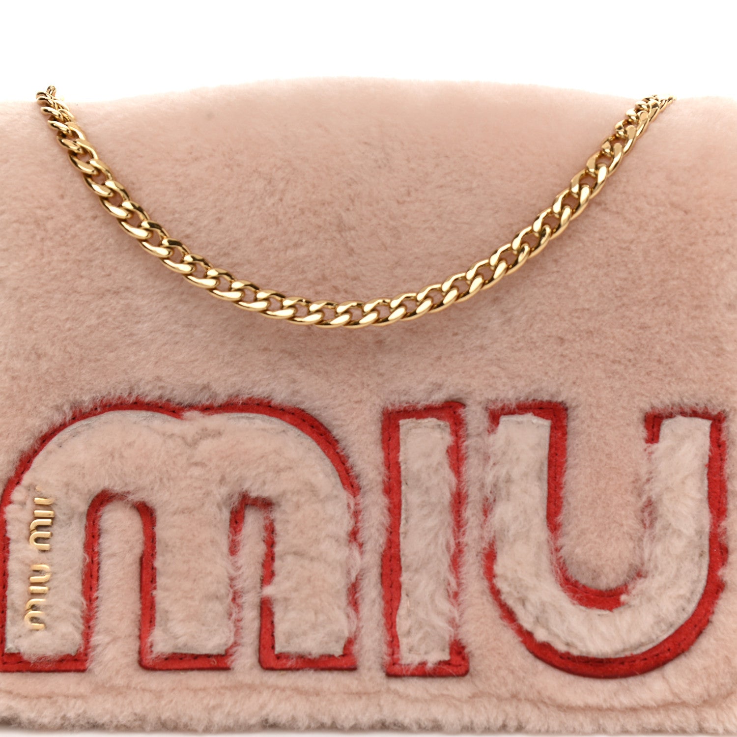 Miu Miu Shearling Goatskin Shoulder Bag 10 of 10