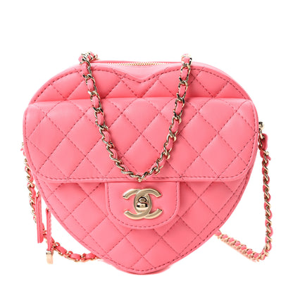 Chanel Lambskin Quilted CC In Love Heart Bag Pink 1 of 10