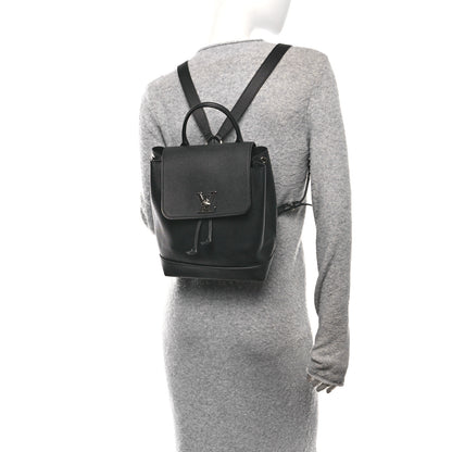 Louis Vuitton Calfskin Lockme Backpack Black 2 of 9