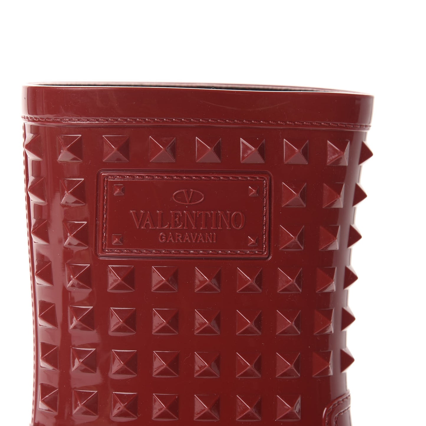 Rubber Rockstud Short Rainboots 38 Red