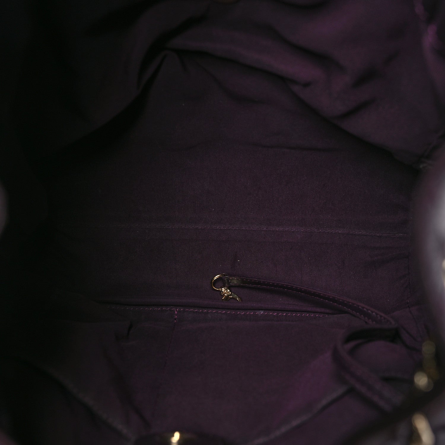 Chanel Lambskin Quilted Large Drawstring Shoulder Bag Dark Purple 5 of 10