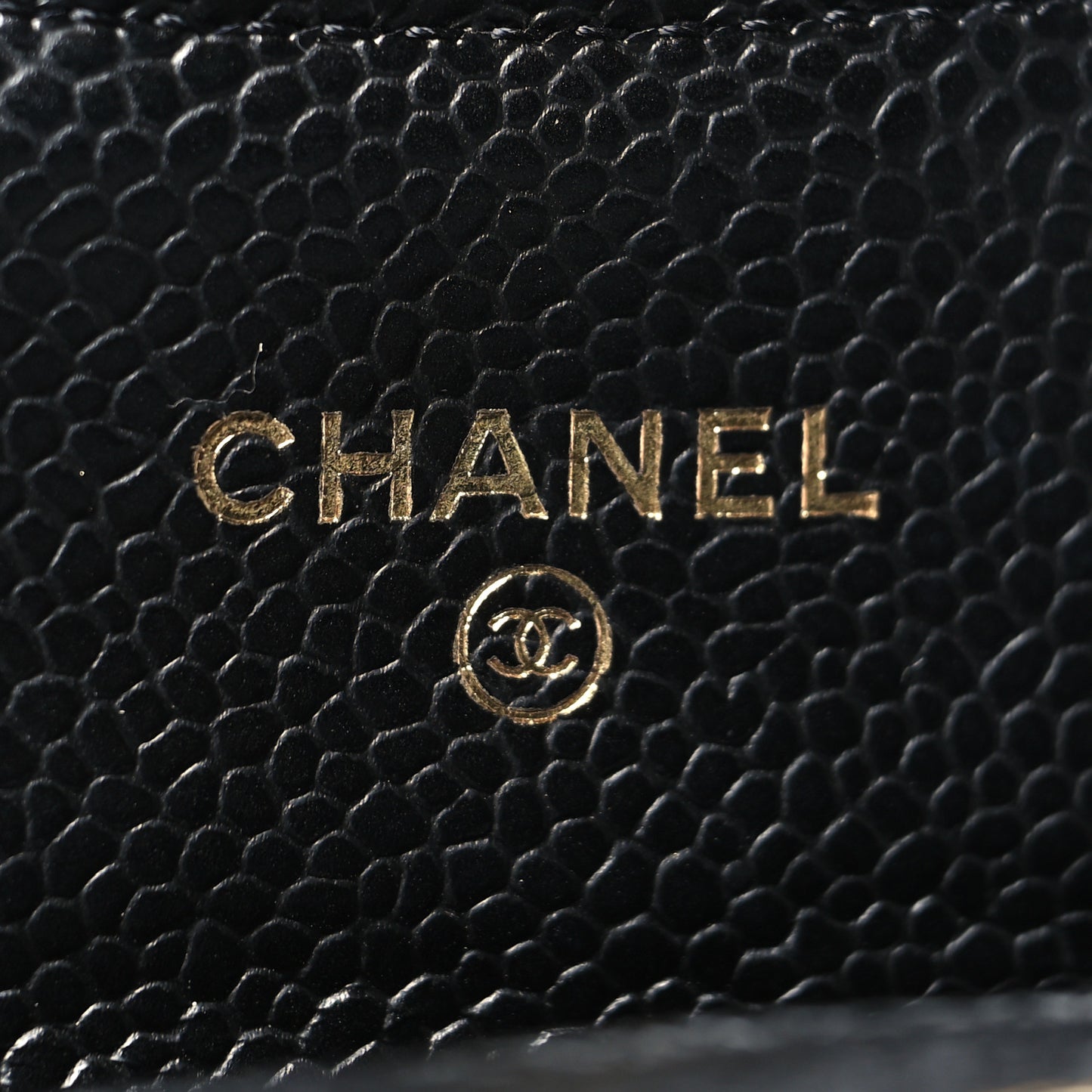 Caviar Quilted Flap Card Holder Wallet Black