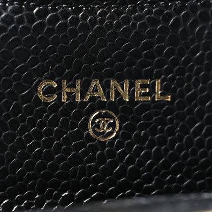 Chanel Caviar Quilted Flap Card Holder Wallet Black 6 of 12