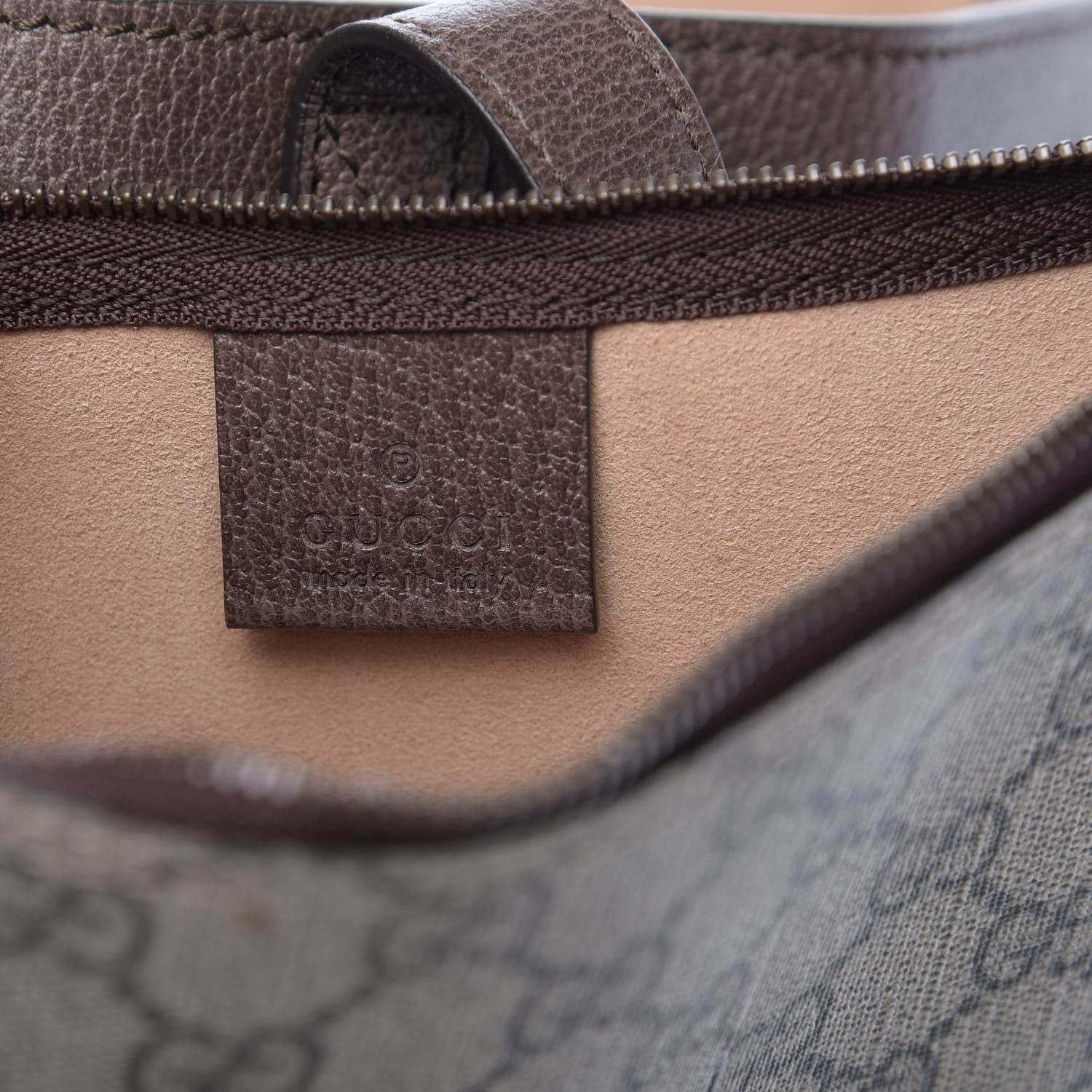 Gucci GG Supreme Monogram Web Ophidia Tote Brown 8 of 10