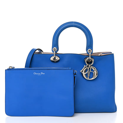 Christian Dior Smooth Calfskin Medium Diorissimo Tote Bleu Nosy Rose Tendre 3 of 12