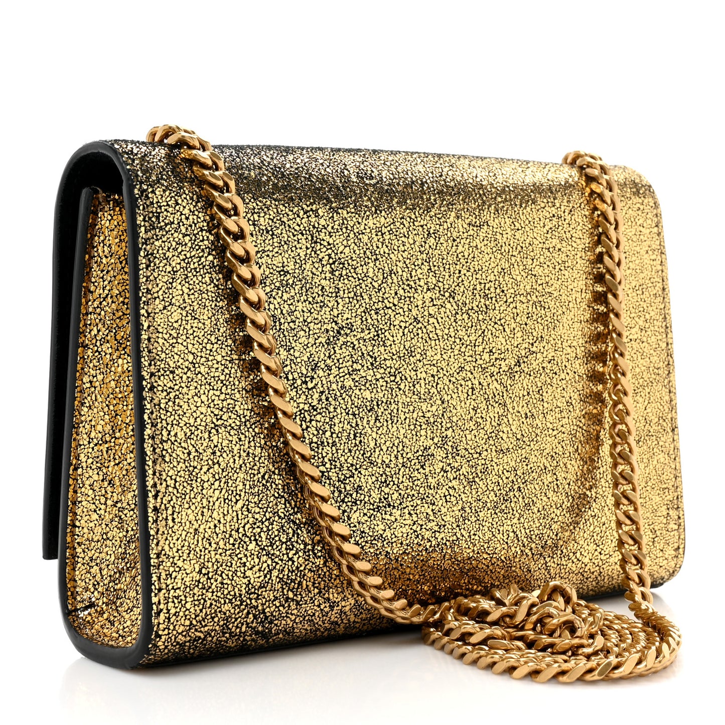 Metallic Calfskin Small Classic Monogram Kate Satchel Oro