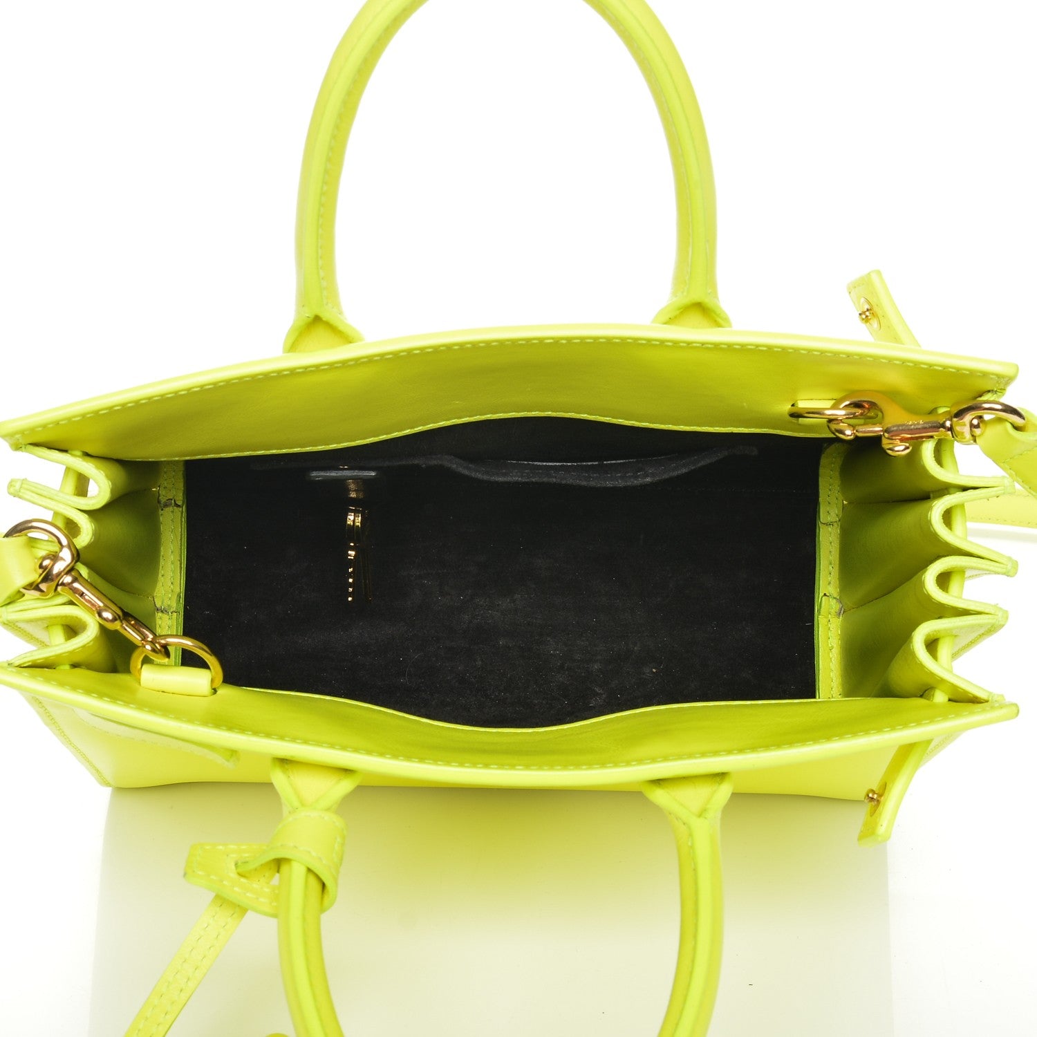 Saint Laurent Calfskin Nano Sac De Jour Neon Yellow 5 of 7