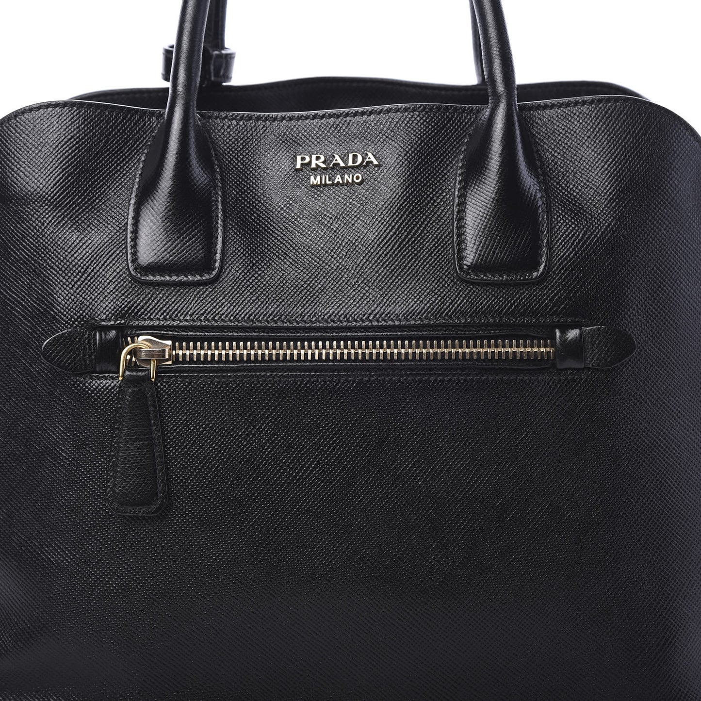 Saffiano Cuir Open Promenade Tote Black