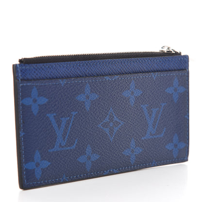 Louis Vuitton Monogram Taiga Coin Card Holder Cobalt 3 of 7