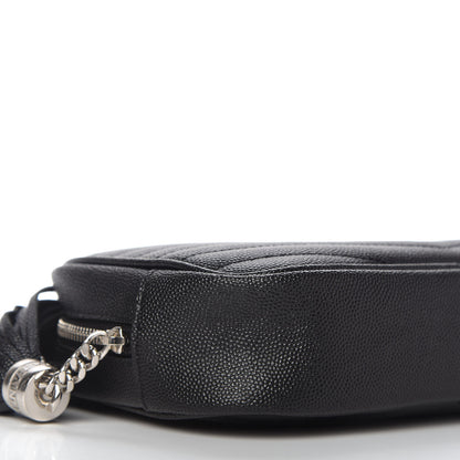 Saint Laurent Grain De Poudre Matelasse Monogram Mini Lou Camera Bag Black 6 of 10
