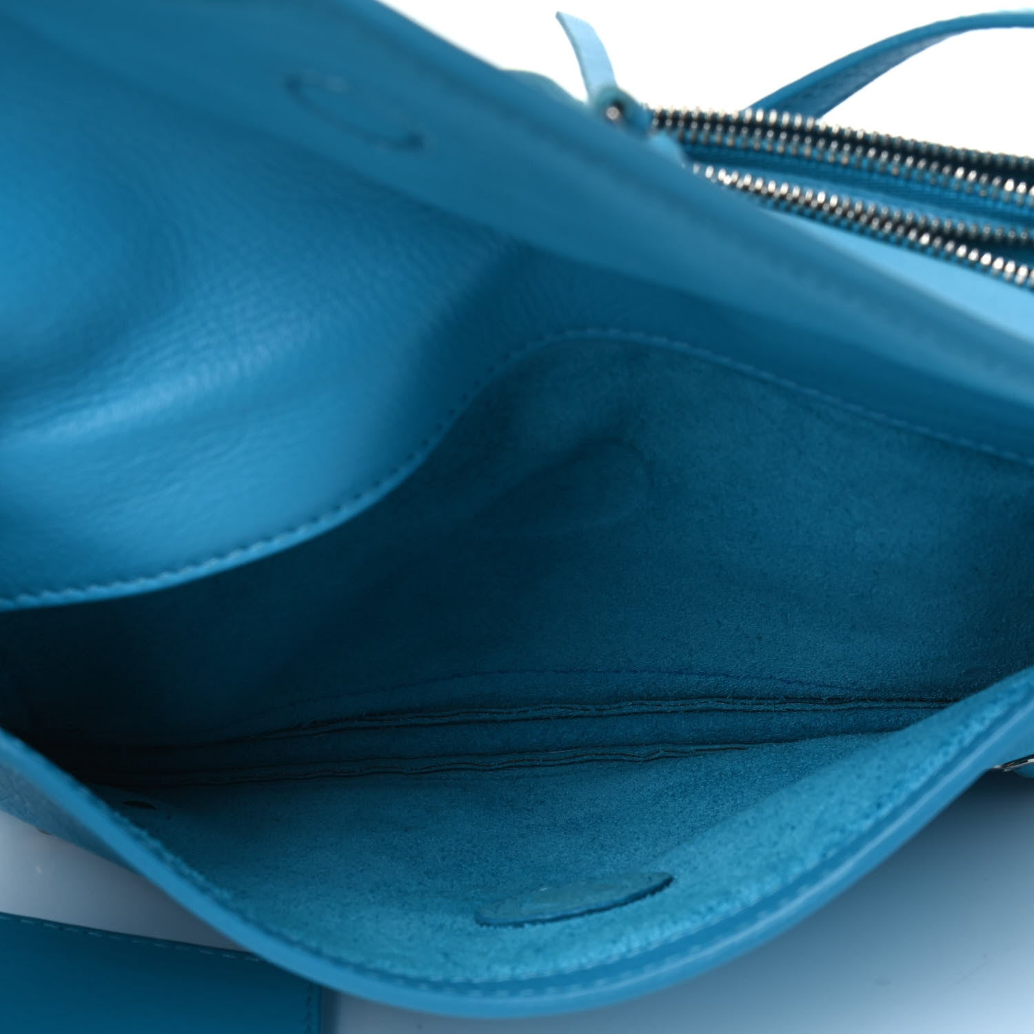 Balenciaga Supple Calfskin Papier Sight Clutch Caraibes 8 of 13