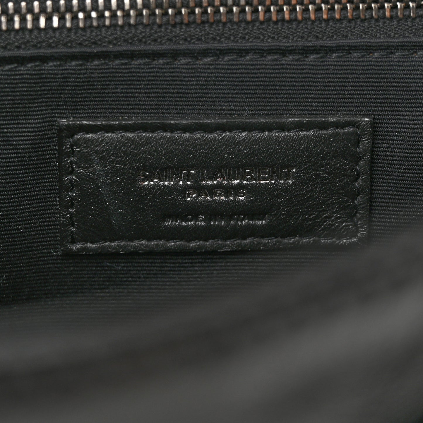 Crinkled Calfskin Matelasse Monogram Medium Niki Chain Satchel Black