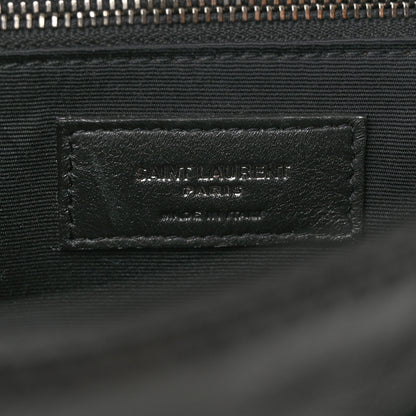 Saint Laurent Crinkled Calfskin Matelasse Monogram Medium Niki Chain Satchel Black 7 of 11