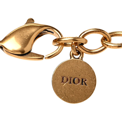 Christian Dior Metal CD Choker Necklace Gold 3 of 4