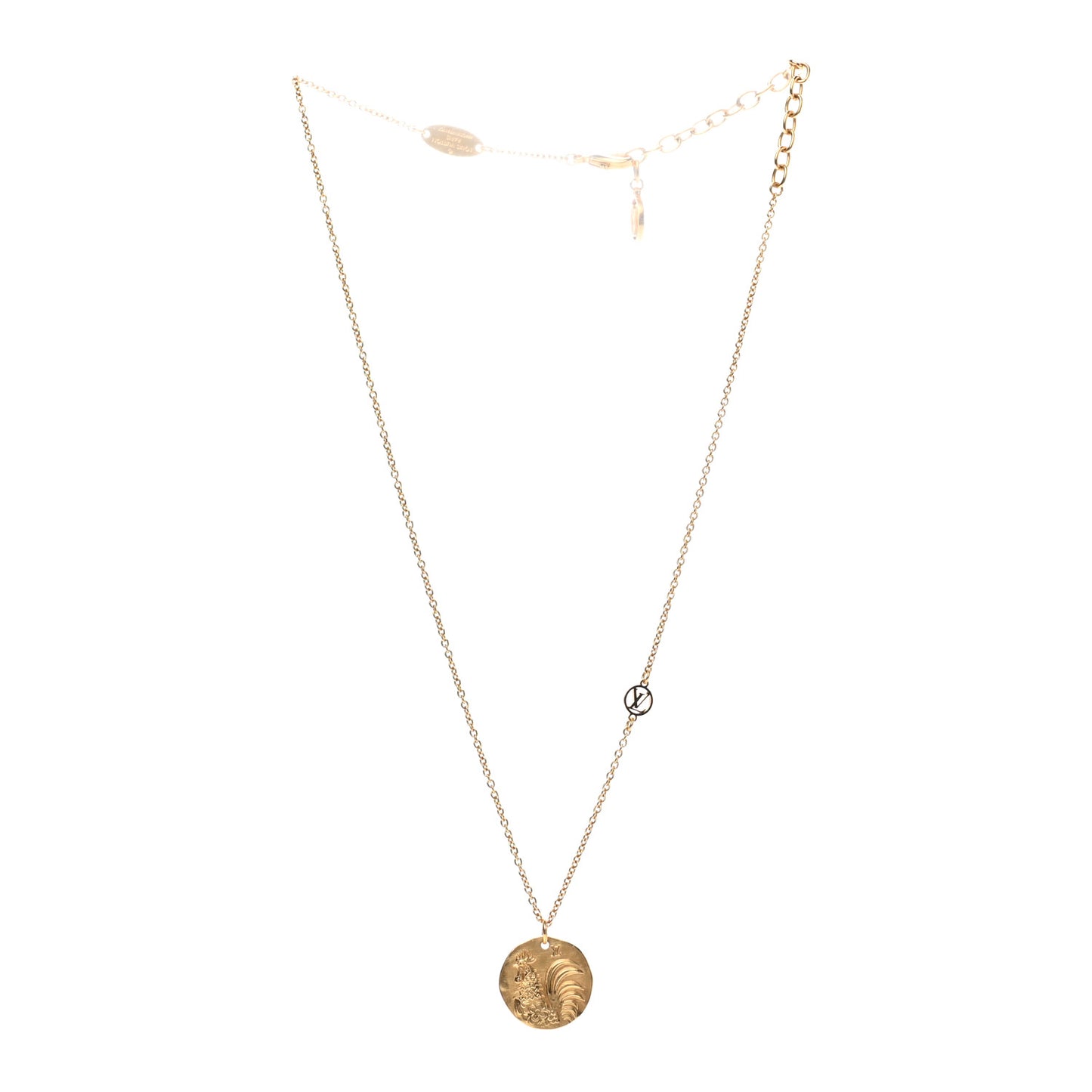 In The Sky Zodiac Rooster Necklace Gold