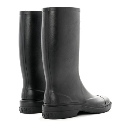 Chanel Caoutchouk CC High Boots 39 Black 4 of 8