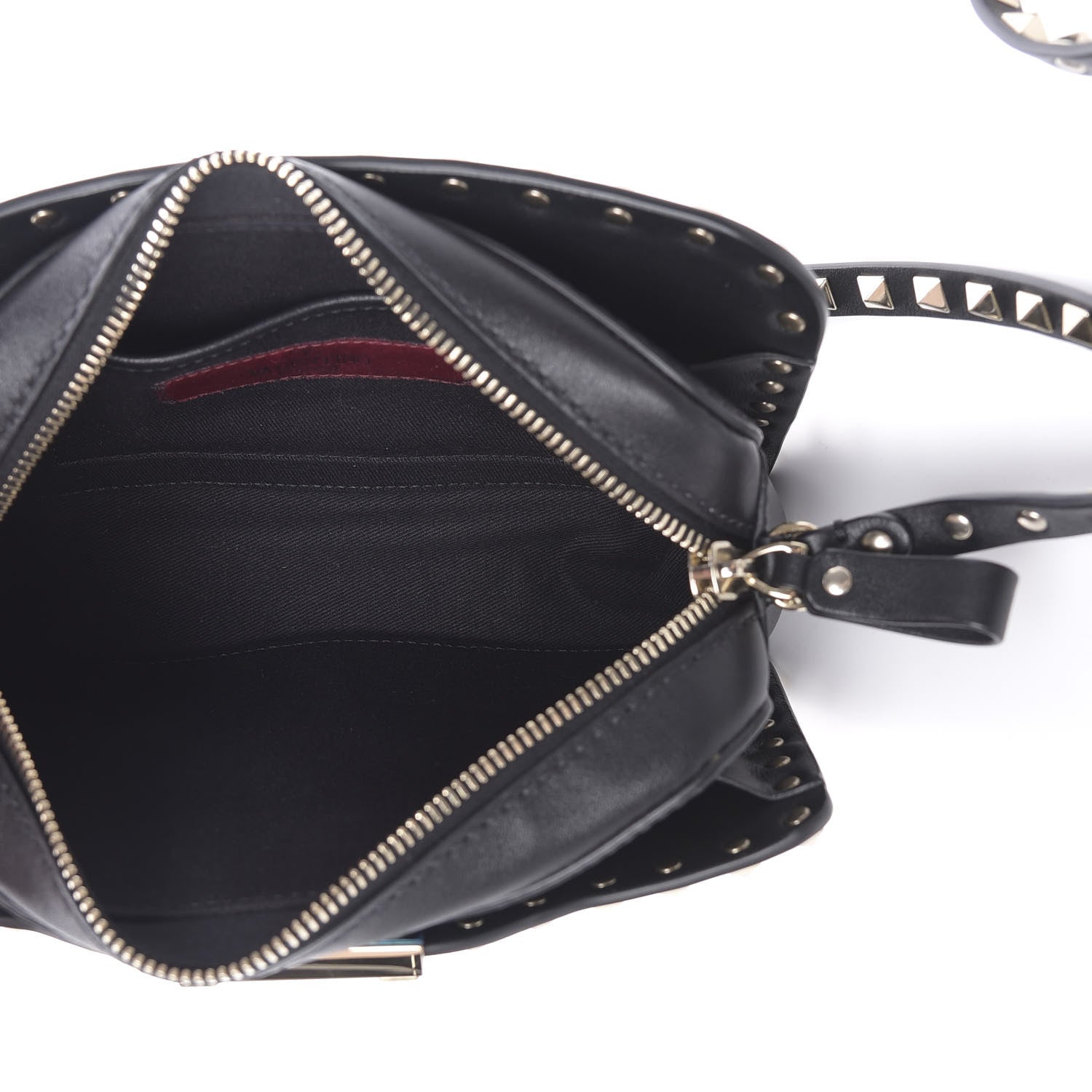 Valentino Garavani Vitello Rockstud Flip Lock Camera Crossbody Bag Black 5 of 10