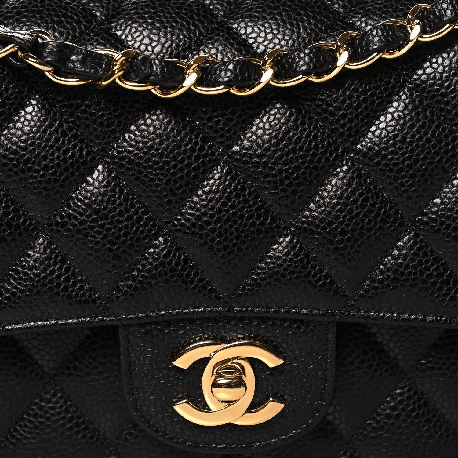 Chanel Caviar Quilted Medium Double Flap Black 8 of 11