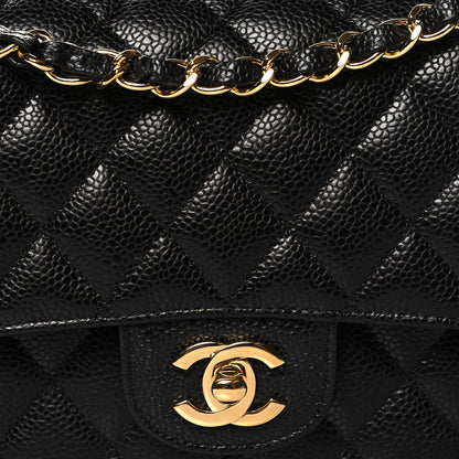 Chanel Caviar Quilted Medium Double Flap Black 8 of 11