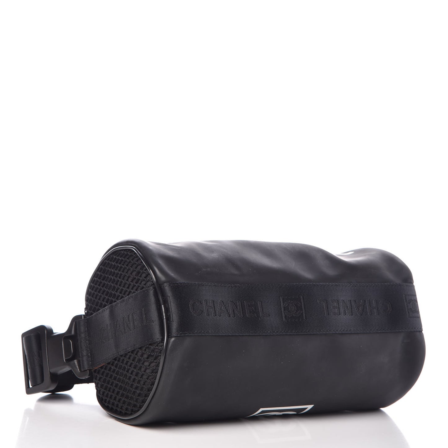 Rubber Nylon Mesh Small Sport Duffle Black