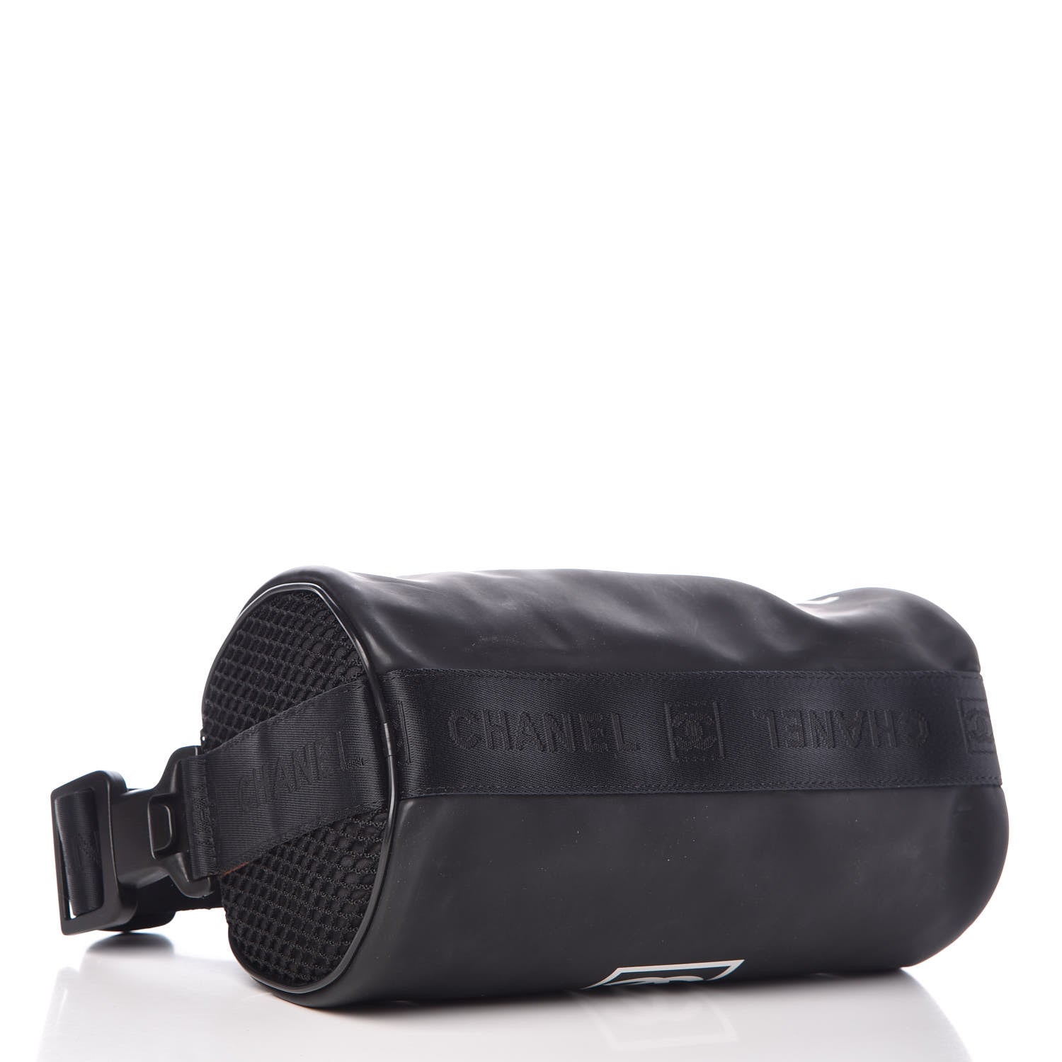 Chanel Rubber Nylon Mesh Small Sport Duffle Black 4 of 9