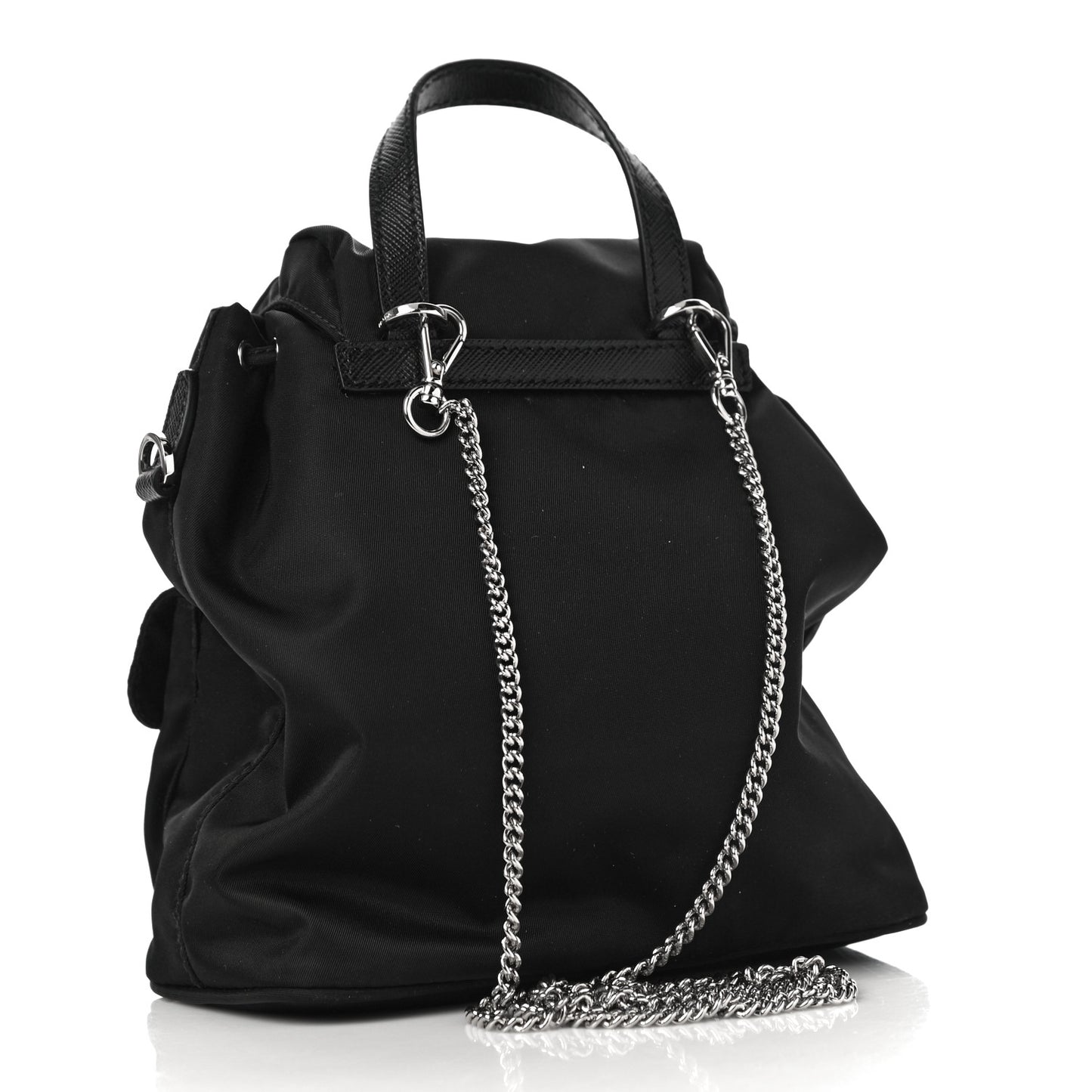 Nylon Vela Mini Crossbody Backpack Black
