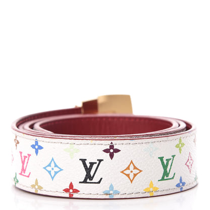 Louis Vuitton Monogram Multicolor LV Cut Reversible Belt 85 34 White Grenade 3 of 8