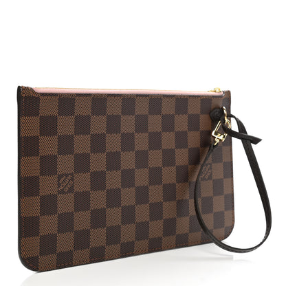 Louis Vuitton Damier Ebene Neverfull MM GM Pochette Rose Ballerine 3 of 8