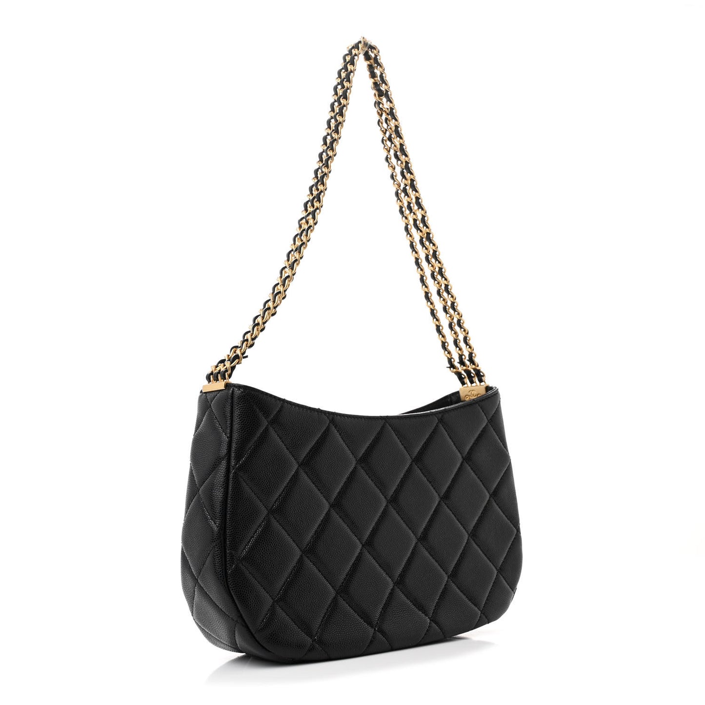 Caviar Quilted Hobo Black