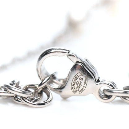 Chanel Pearl Crystal CC Bracelet Silver 3 of 3