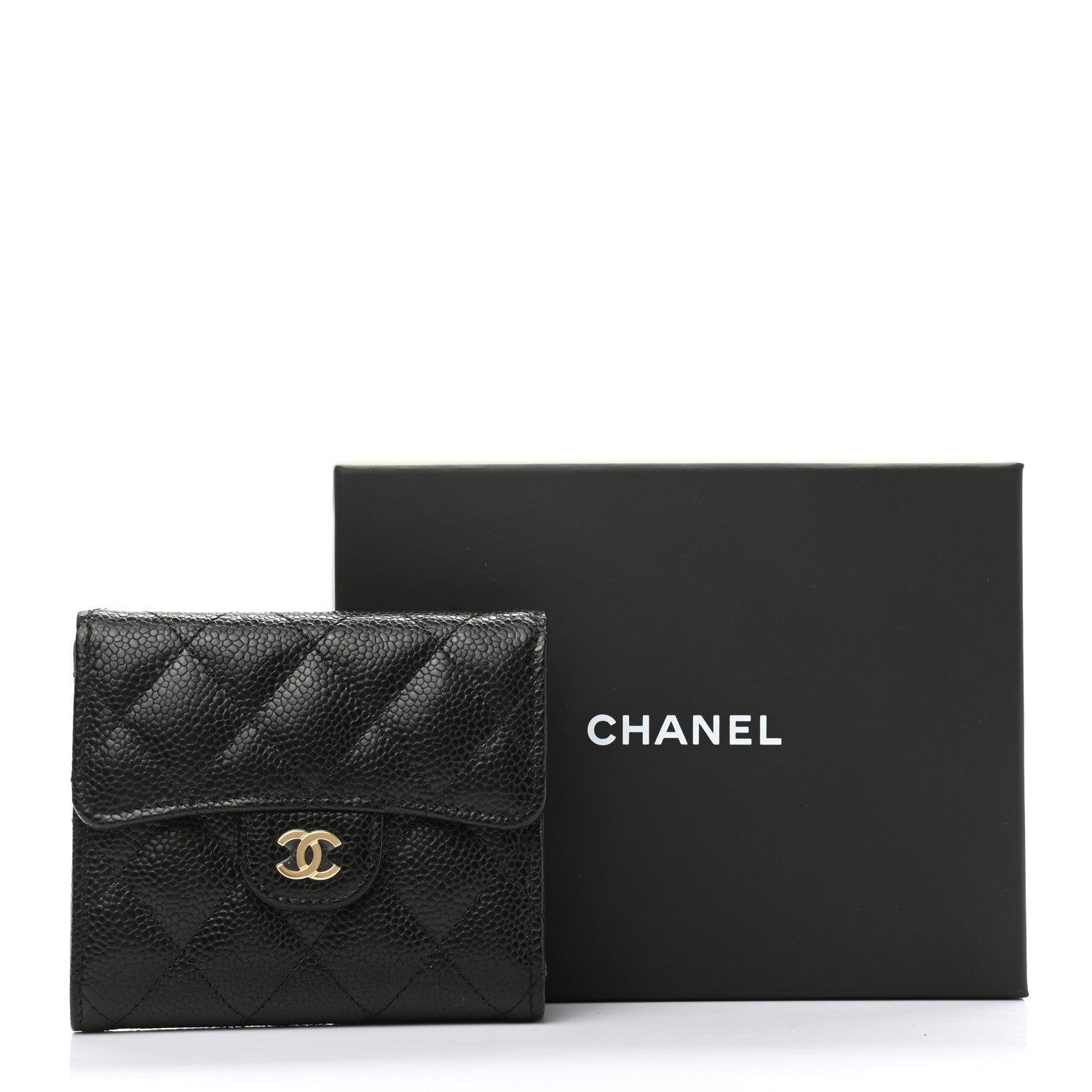 Chanel Caviar Quilted Compact Flap Wallet Black 8 of 8