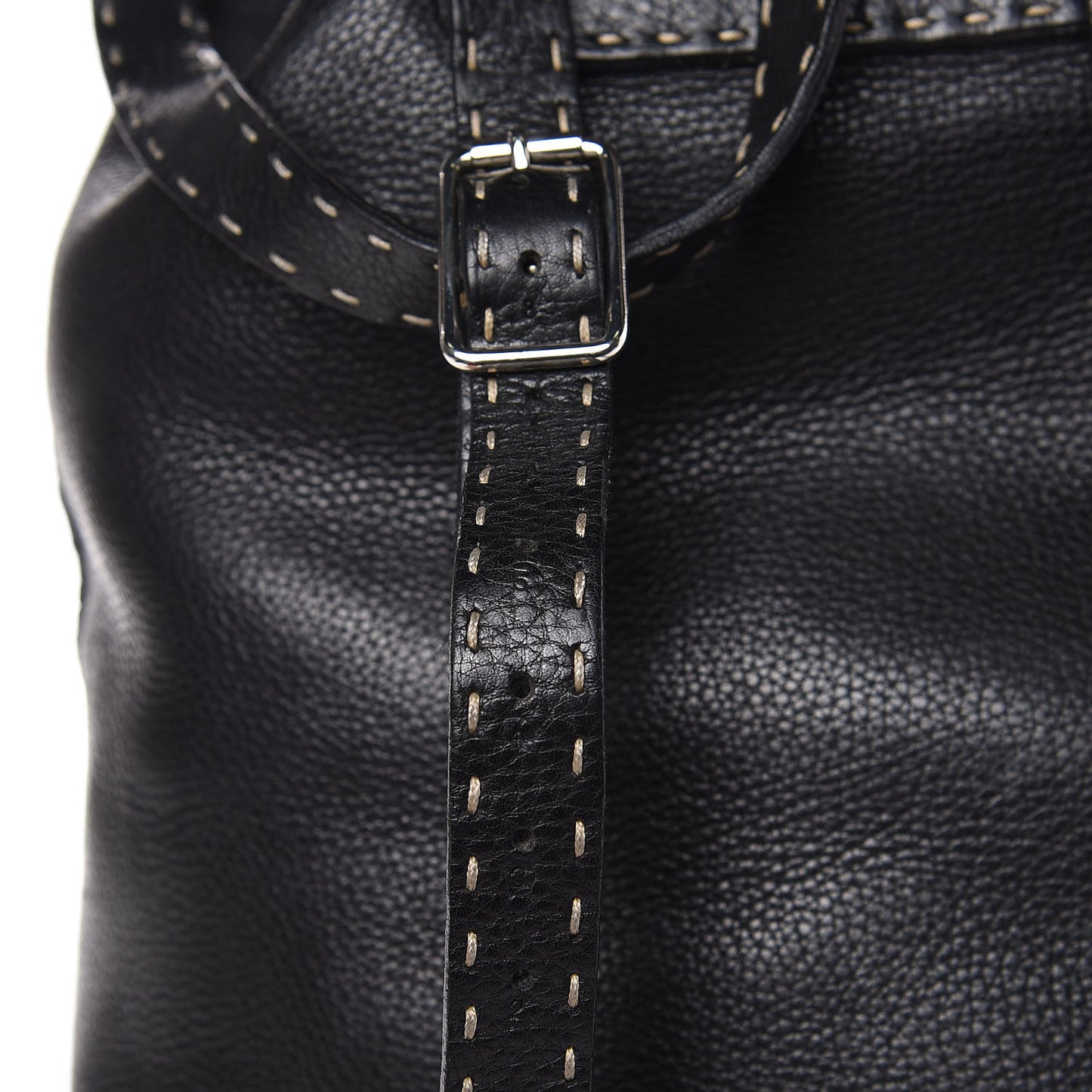 Calfskin Romano Selleria Backpack Black
