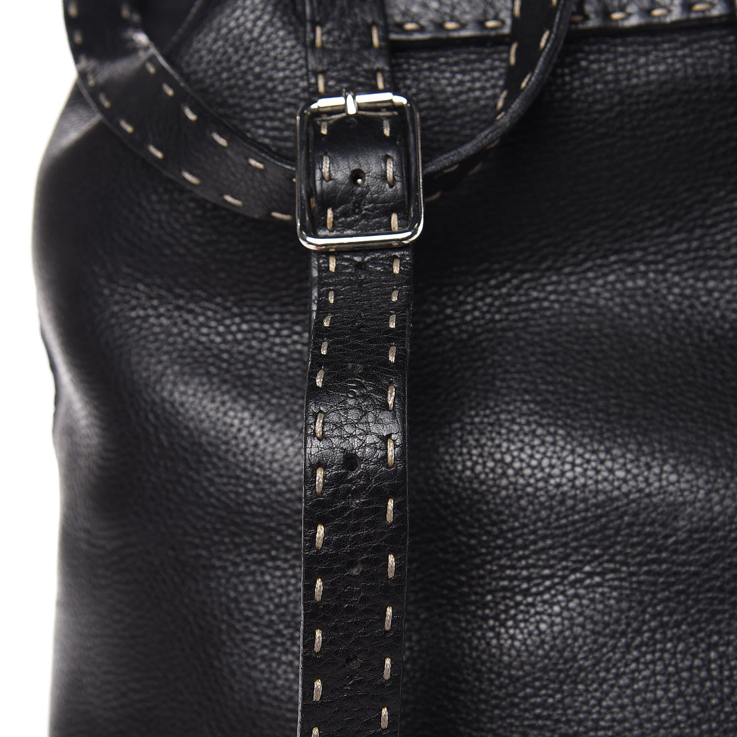 Fendi Calfskin Romano Selleria Backpack Black 13 of 15