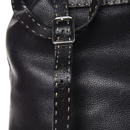 Fendi Calfskin Romano Selleria Backpack Black 13 of 15