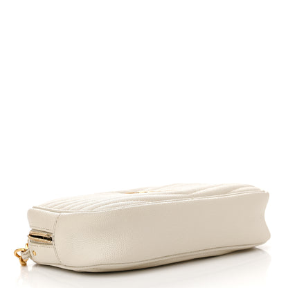 Saint Laurent Grain De Poudre Matelasse Monogram Mini Lou Camera Bag Crema Soft 4 of 12