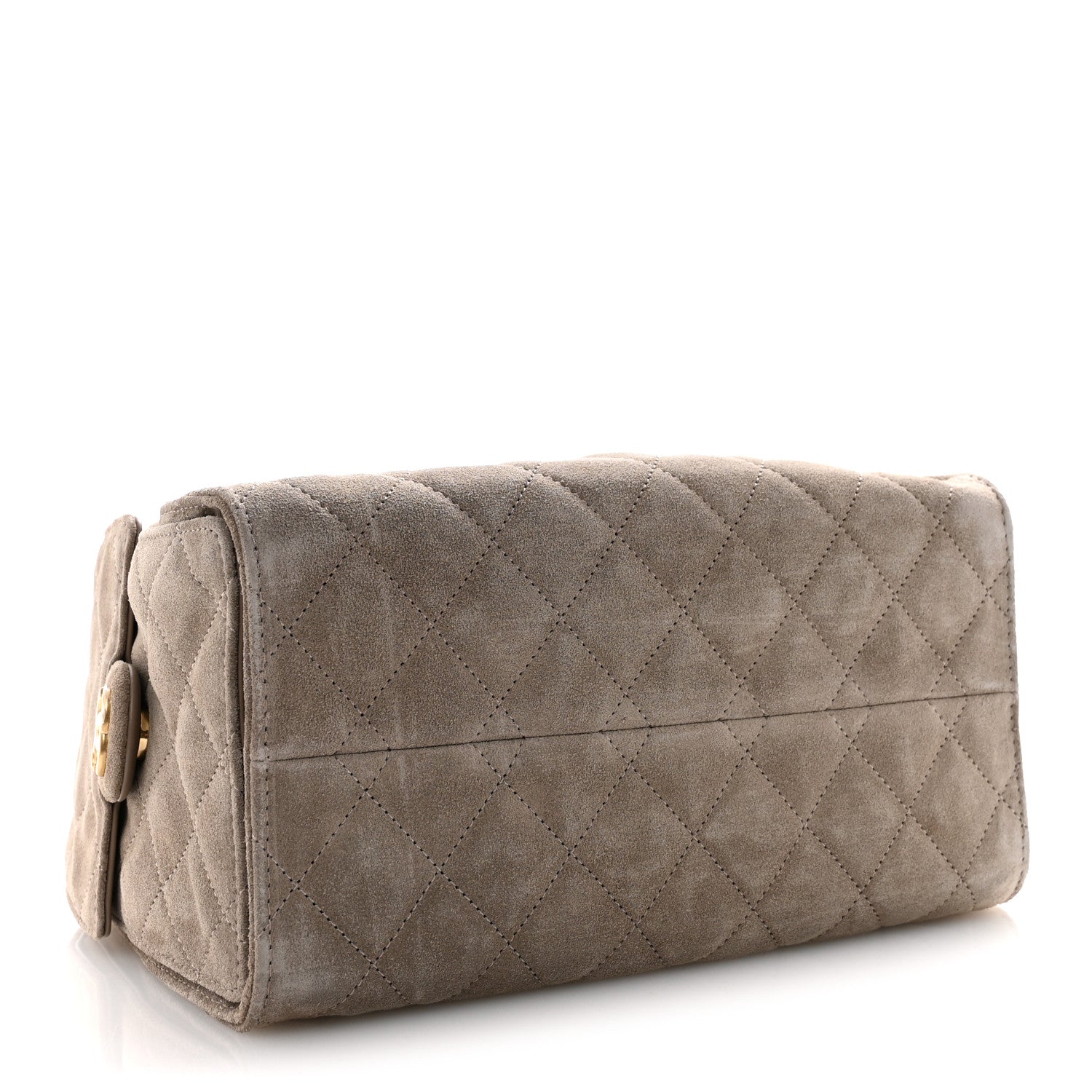 Chanel Suede Quilted Small Chanel 25 Handbag Dark Grey 4 of 12