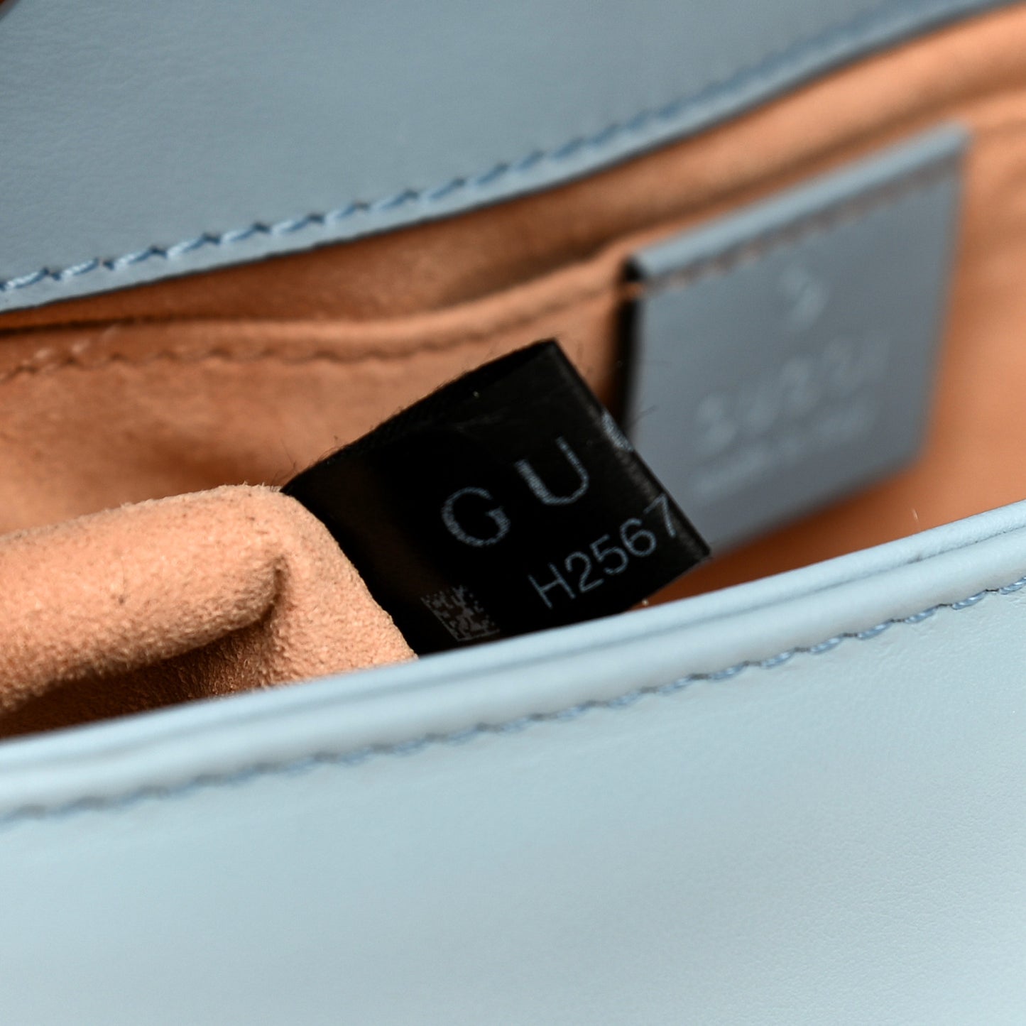 Calfskin Matelasse Mini GG Marmont Shoulder Bag Porcelain Light Blue